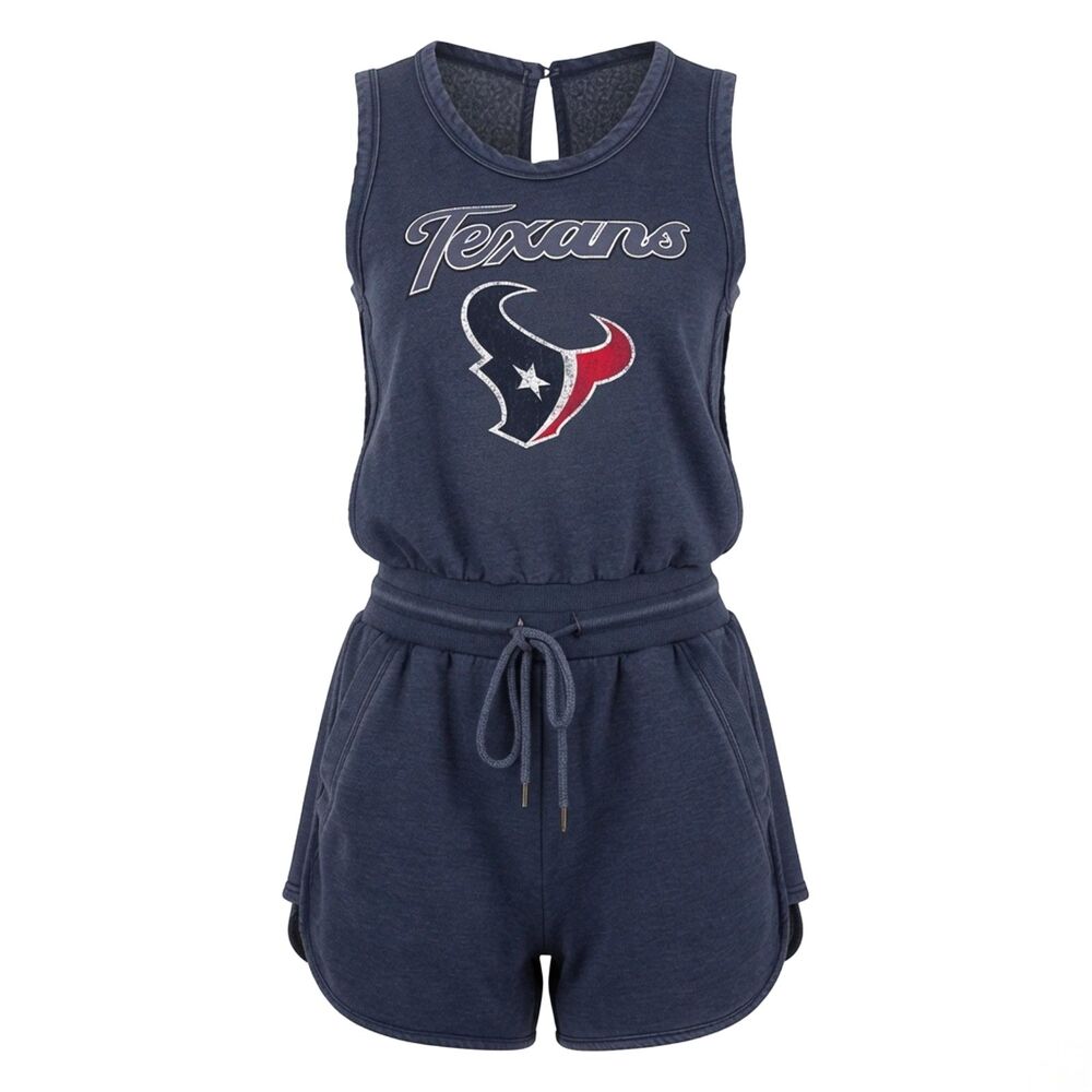 NFL Team Houston Texans Women's Size M Navy Blue Sport Instep Romper